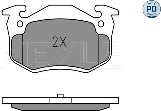 Meyle 025 209 7311/PD - Sada brzdových platničiek kotúčovej brzdy parts5.com