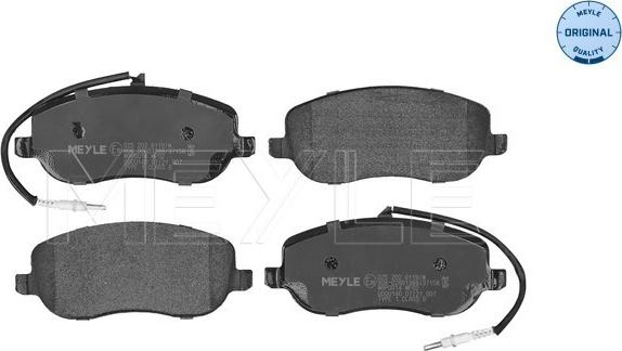 Meyle 025 202 6119/W - Komplet pločica, disk-kočnica parts5.com