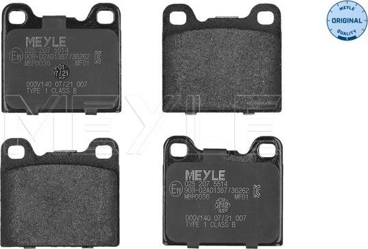 Meyle 025 207 5514 - Brake Pad Set, disc brake parts5.com