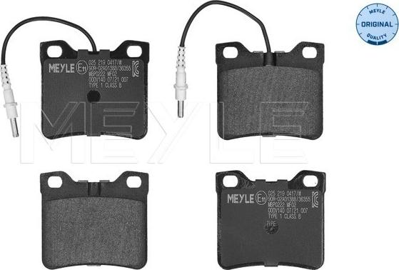 Meyle 025 219 0417/W - Brake Pad Set, disc brake parts5.com