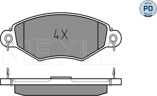 Meyle 025 219 8018/PD - Set placute frana,frana disc parts5.com