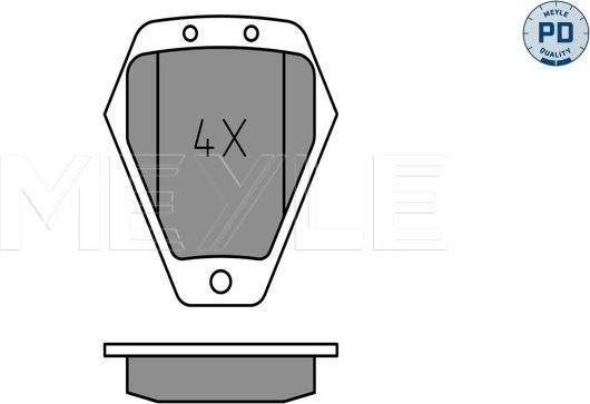 Meyle 025 214 5418/PD - Комплект спирачно феродо, дискови спирачки parts5.com