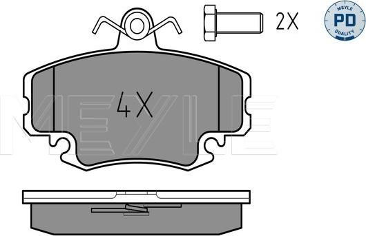 Meyle 025 214 6318/PD - Тормозные колодки, дисковые, комплект parts5.com