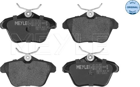 Meyle 025 216 0616 - Brake Pad Set, disc brake parts5.com