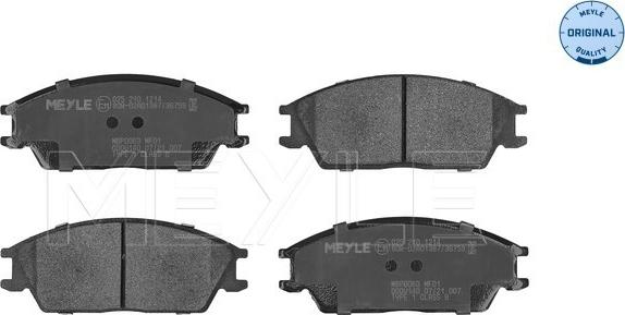 Meyle 025 210 1214 - Piduriklotsi komplekt,ketaspidur parts5.com