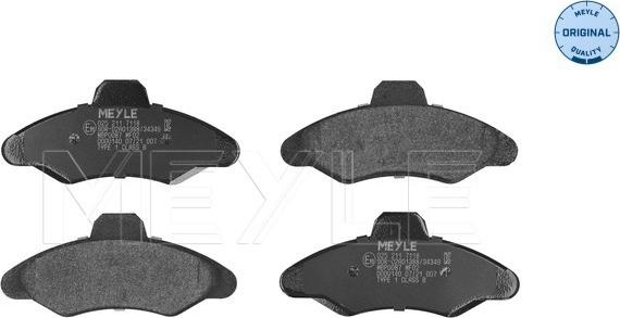 Meyle 025 211 7118 - Sada brzdových platničiek kotúčovej brzdy parts5.com