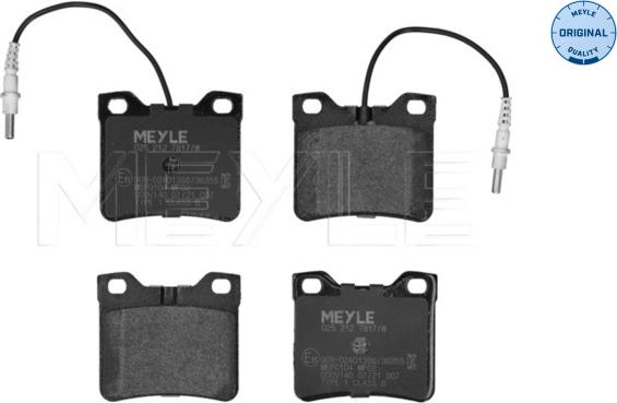 Meyle 025 212 7817/W - Fékbetétkészlet, tárcsafék parts5.com