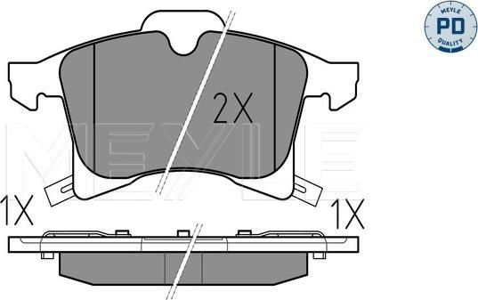 Meyle 025 283 3219/PD - Set placute frana,frana disc parts5.com