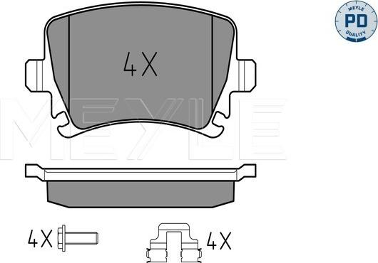 Meyle 025 239 1417/PD - Σετ τακάκια, δισκόφρενα parts5.com