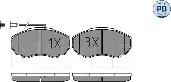 Meyle 025 239 1719/PD - Σετ τακάκια, δισκόφρενα parts5.com