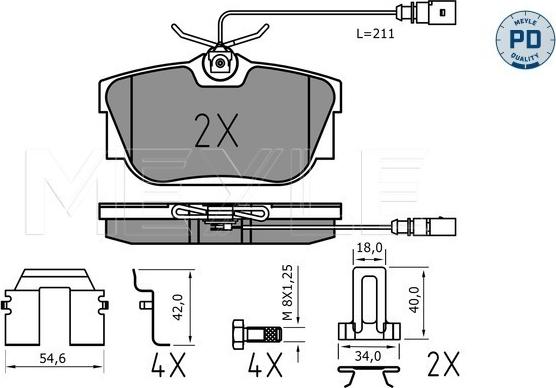 Meyle 025 234 4616/PD - Jarrupala, levyjarru parts5.com