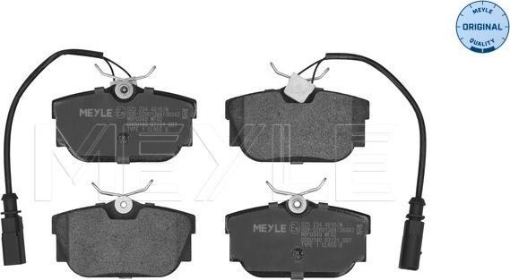 Meyle 025 234 4616/W - Bremsbelagsatz, Scheibenbremse parts5.com