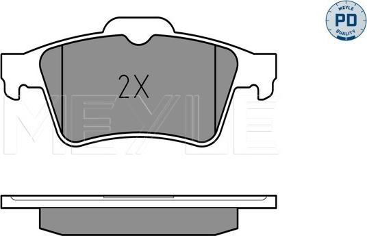 Meyle 025 234 8216/PD - Fékbetétkészlet, tárcsafék parts5.com