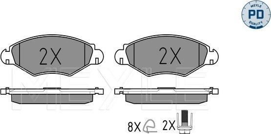 Meyle 025 235 9718/PD - Set placute frana,frana disc parts5.com