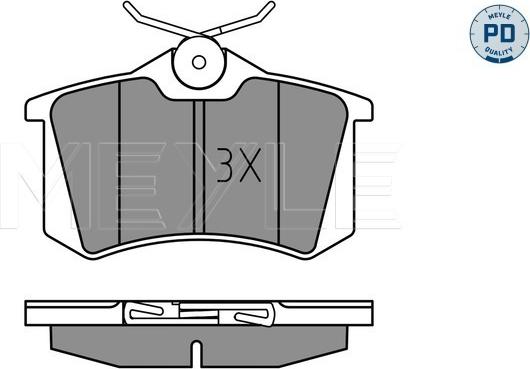 Meyle 025 235 5417/PD - Brake Pad Set, disc brake parts5.com