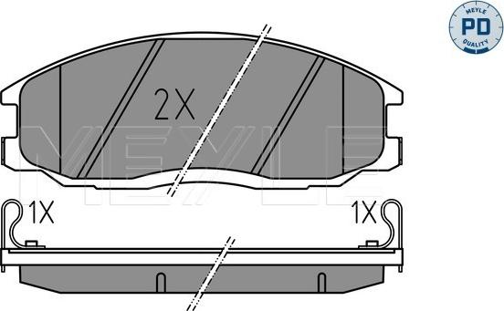 Meyle 025 235 6916/PD - Set placute frana,frana disc parts5.com