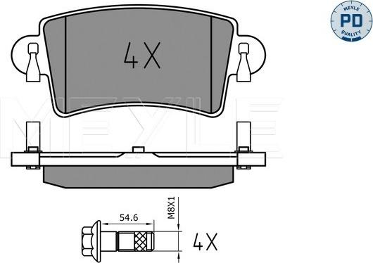 Meyle 025 236 6916/PD - Set placute frana,frana disc parts5.com