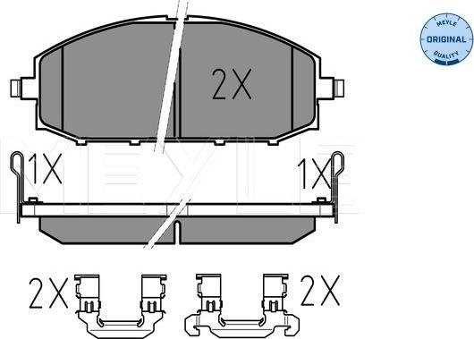 Meyle 025 236 1118/W - Set placute frana,frana disc parts5.com