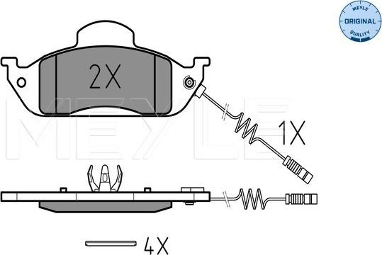 Meyle 025 231 9317/W - Sada brzdových platničiek kotúčovej brzdy parts5.com