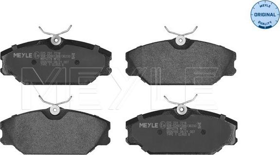 Meyle 025 231 7218 - Bremsbelagsatz, Scheibenbremse parts5.com