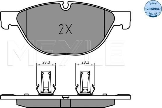 Meyle 025 238 9518 - Zestaw klocków hamulcowych, hamulce tarczowe parts5.com