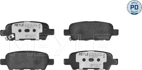 Meyle 025 238 7114/PD - Bremsbelagsatz, Scheibenbremse parts5.com