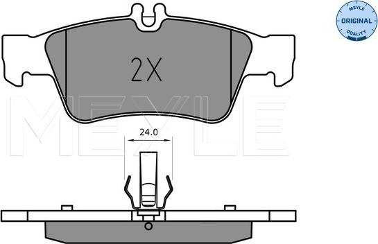 Meyle 025 233 3516 - Sada brzdových platničiek kotúčovej brzdy parts5.com