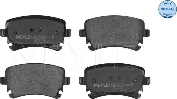 Meyle 025 233 2617 - Brake Pad Set, disc brake parts5.com