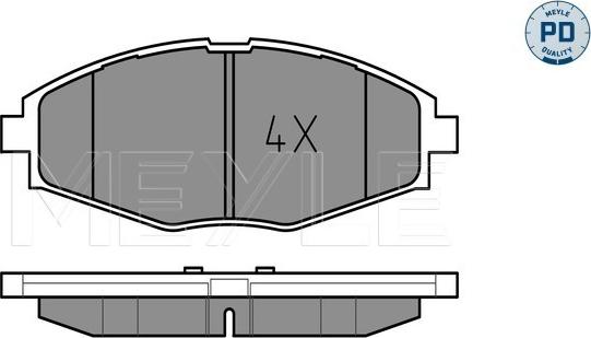 Meyle 025 232 4117/PD - Brake Pad Set, disc brake parts5.com