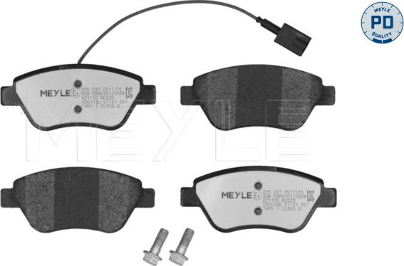 Meyle 025 237 0517/PD - Brake Pad Set, disc brake parts5.com