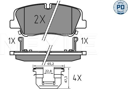 Meyle 025 224 1817/PD - Brake Pad Set, disc brake parts5.com