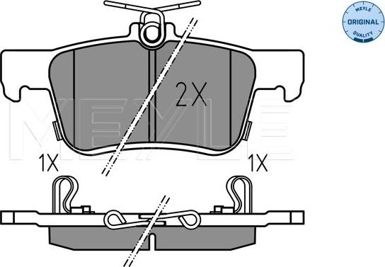 Meyle 025 224 2915 - Komplet zavornih oblog, ploscne (kolutne) zavore parts5.com