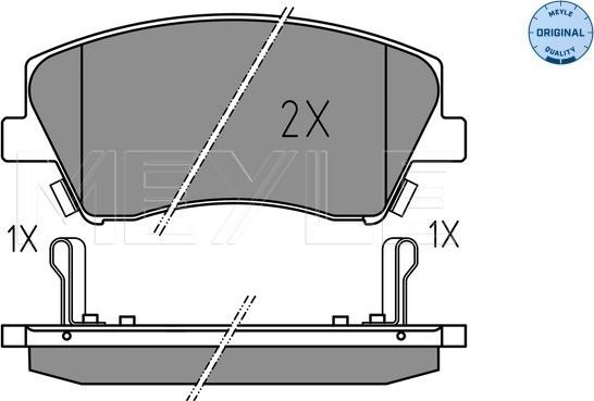 Meyle 025 225 1817 - Kit de plaquettes de frein, frein à disque parts5.com