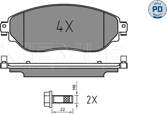 Meyle 025 220 8718/PD - Komplet pločica, disk-kočnica parts5.com