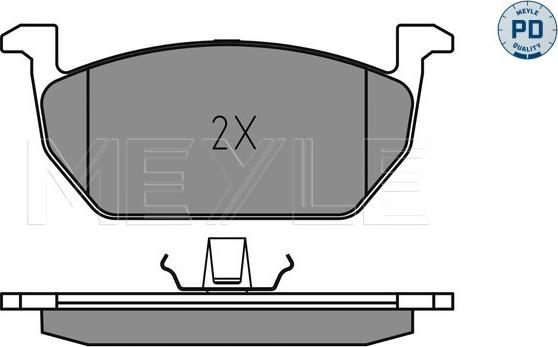 Meyle 025 220 3517/PD - Комплект спирачно феродо, дискови спирачки parts5.com