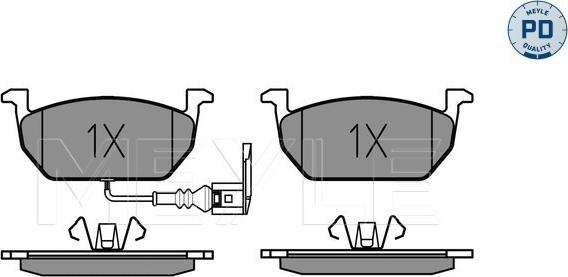 Meyle 025 220 3517/PD - Piduriklotsi komplekt,ketaspidur parts5.com