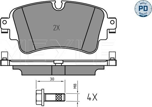 Meyle 025 223 0817/PD - Juego de pastillas de freno parts5.com