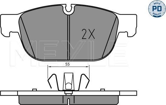 Meyle 025 223 1719/PD - Piduriklotsi komplekt,ketaspidur parts5.com