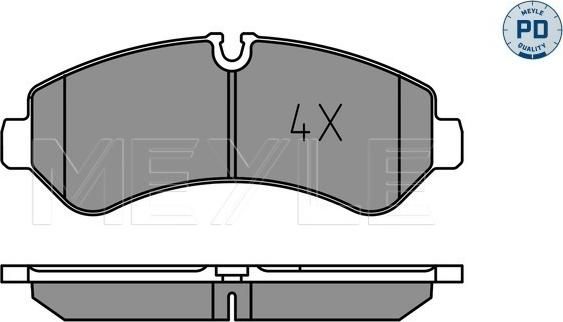 Meyle 025 227 9120/PD - Sada brzdových destiček, kotoučová brzda parts5.com