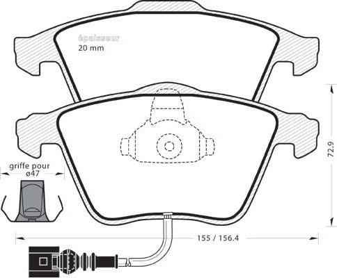 KRAFT AUTOMOTIVE 6000022 - Set placute frana,frana disc parts5.com