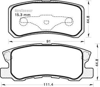 HITEC H 1106 - Set placute frana,frana disc parts5.com