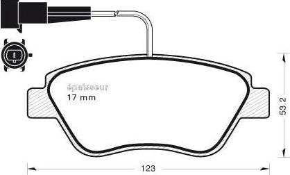 DJ Parts BP1971 - Set placute frana,frana disc parts5.com