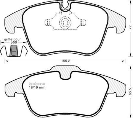 GMC 2433201 - Set placute frana,frana disc parts5.com