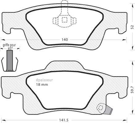 KRAFT AUTOMOTIVE 6018521 - Brake Pad Set, disc brake parts5.com