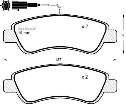 FIAT 77369087 - Set placute frana,frana disc parts5.com