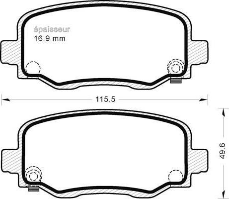 QUARO QP9284C - Komplet pločica, disk-kočnica parts5.com