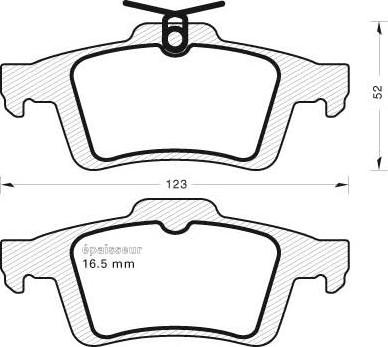 FORD MEMV6J2M008A2A - Комплект спирачно феродо, дискови спирачки parts5.com