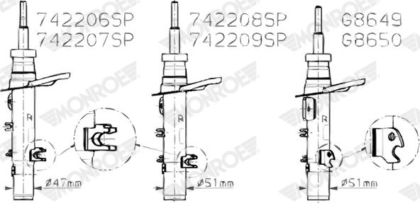 Monroe 742207SP - Amortisör parts5.com