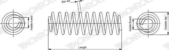 Monroe SP4135 - Пружина за ходовата част parts5.com