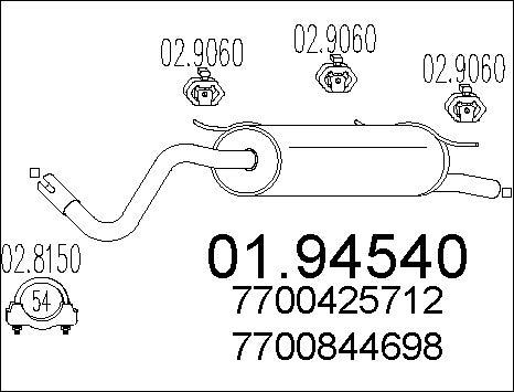 MTS 01.94540 - End Silencer parts5.com